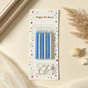 TOOWIN Gold-Accented Color-Block Birthday <b>Candles</b> (Set of 6) – Decorative Pencil-Style Cake <b>Candles</b> for Party Ambiance - Product Image 4