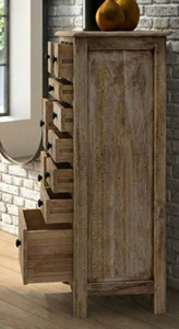 Wooden Drawer Cabinet Solid Wood Bedroom Living Room <b>Shoe</b> Cabinet Modular Adjustable Height Large Capacity Space Saving Handmade - Product Image 4