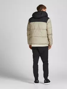 Blue Black Color Block <b>Mens</b> Puffer Bomber <b>Jacket</b> Zip Alternative Spring Outerwear <b>Thin</b> Custom Logo Lightweight - Product Image 2