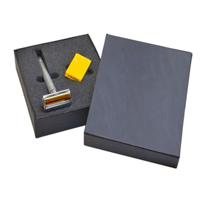 Kit de rasage pour homme Shave Edge, rasoir à double tranchant en acier inoxydable, brosse à poils synthétiques, support, bol à raser, serviette en coton, épilation - Product Image 1
