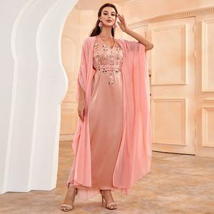 Moroccan Caftan Royal Women Diamonds Oriental <b>Dress</b> Arab Party Evening Dubai Muslim Kaftan Ramadan Eid <b>2</b> <b>Piece</b> Sets - Product Image 4