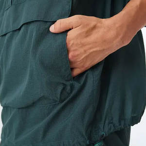 ชุดเซ็ตเสื้อผ้าผู้ชายสไตล์สตรีทแวร์ ผ้าไนลอน กางเกงขาสั้น เสื้อแจ็คเก็ตกันลม ชุดเซ็ต 2 ชิ้น สำหรับฤดูร้อน - Product Image 5