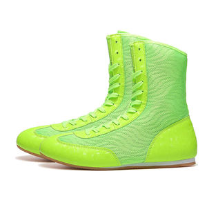 Chaussures de boxe personnalisées pour femmes, modèle RS-BS-01, nouvelles, légères, respirantes, en cuir et mesh, flexibles, à lacets, antidérapantes, à cheville haute - Product Image 1