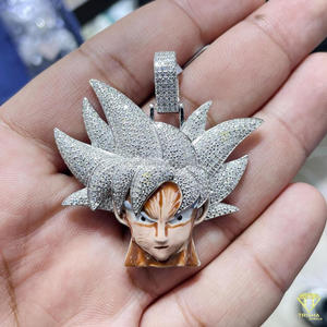 Colgante de Pelo con Diseño de Púas Inspirado en el Anime, con Diamante Moissanite VVS y Plata de Ley 925 - Product Image 3