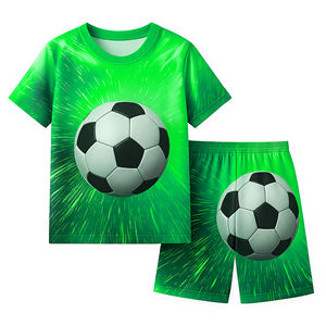 Unisex Soccer Clothing Set Sublimated 3D Football Print Quick Dry T-<b>Shirt</b> and Shorts Summer Athletic Wear - Product Image 5