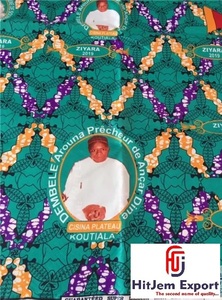 Tissu imprimé en coton africain de qualité export, vente en gros directe usine, pour mode, mariages, fêtes, églises - Product Image 6