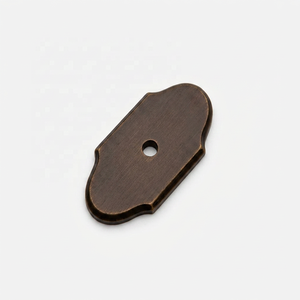 Antique Brass Hampton Backplate Furniture Hardware Cabinet Modern design Durable <b>Black</b> Matte Finished Kitchen Handle Knob Use - Product Image 4