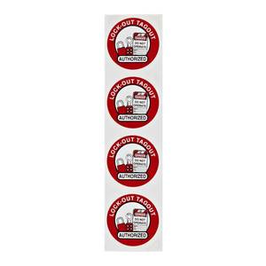 Etiquetas Brady LOTO Autorizadas para Cascos de Seguridad, Resistentes al Agua y al Calor, Calcomanías Industriales de Seguridad - Product Image 1