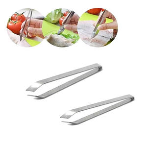 Pince à poisson inclinée en acier inoxydable avec poignée ergonomique pour retirer les os, compatible lave-vaisselle, ustensiles de cuisine - Product Image 1