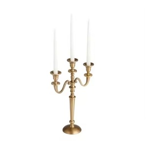 Support de bougie en aluminium doré, grand chandelier sur pied pour décoration de mariage, vente chaude - Product Image 3