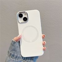Funda Magnética de Silicona Líquida Original con Marco para Lente y Parte Trasera de PC, con Acabado Electrochapado, para 15 Pro Max 14 Pro, en Oferta