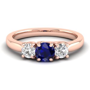 Bague en argent sterling 925 avec saphir bleu et moissanite, design REYES, fabrication artisanale, bijoux de mariage pour femmes - Product Image 6