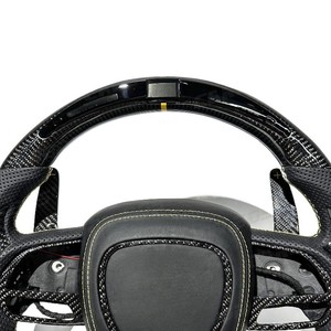 Volante de Fibra de Carbono LED de la Mejor Calidad para <span class=keywords><strong>Dodge</strong></span> <span class=keywords><strong>Challenger</strong></span> Charger SRT HELLCAT 2015+ - Product Image 3