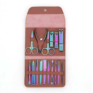 Wholesale Stainless Steel Nail Care Set with Travel Case Professional <b>Manicure</b> Scissors Pedicure Grooming <b>Kit</b> - Product Image 1