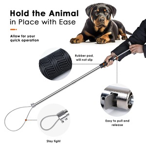Pértiga de 33 pulgadas de acero inoxidable para captura de animales, con cable de alambre grueso, mango extensible, eficiente y fácil de usar. - Product Image 3