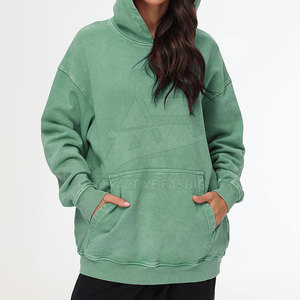 Sudadera con Capucha Estilo Clásico para Mujer, Lavado Ácido, Costuras Duraderas, Tacto Suave, Atuendo Casual, MOQ Bajo - Product Image 5