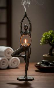 Gold Modern Loop Candle <b>Holder</b> Pair Sculptural Tabletop Decor Metal Design Elegant Centerpiece for Home Dining Room - Product Image 3