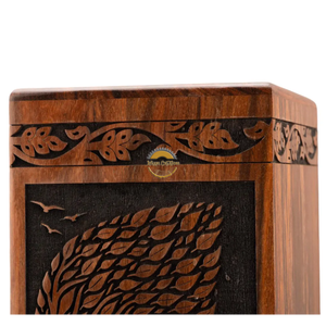 Handcrafted life tree human urn & Natural Wood Cremation Urn Blue Epoxy Ashes <b>Box</b> Artistic Funeral <b>Memorial</b> <b>Keepsake</b> by AYAANS - Product Image 6