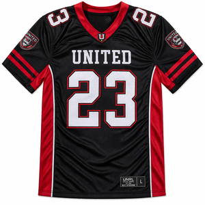 Camiseta personalizada de fútbol americano para equipos escolares, de secado rápido, transpirable, de poliéster, con nombre y número del jugador sublimados. - Product Image 4