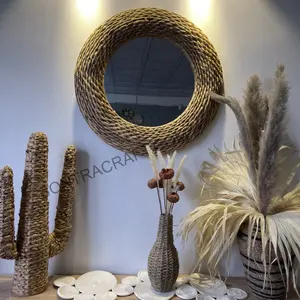 Kerajinan Tangan Terlaris Cermin Dinding Rumput Laut | Cermin Dekorasi untuk Dekorasi Rumah Logam Unik Kustom Dekorasi Son Tra