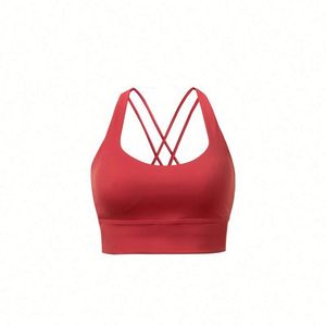 Conjunto de Yoga de 6 Piezas para Mujer, Color Rojo, Top Corto sin Costuras, Leggings de Cintura Alta, Leggings Largos de Nailon/Spandex, Sujetador Deportivo Elástico - Product Image 3