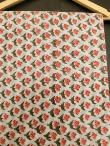 Tela de Algodón Ligera y Transpirable, Tejida en Tricot, con Estampado a Mano, Diseño Mugal Butta, para Vestidos de Niñas y Mujeres, Ideal para Regalo - Product Image 3