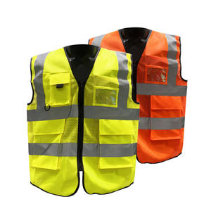 Chaleco de Alta Visibilidad con Cierre para Mujer, Selección de Chaquetas de Seguridad Reflectantes Rosas, Chaleco de Trabajo de Alta Visibilidad - Product Image 5