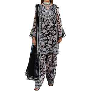 Ensembles de shalwar kameez pour femmes, design en coton / lawn, costumes brodés en coton / lawn, salwar kameez pakistanais - Product Image 1