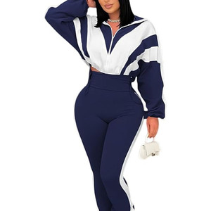 Conjunto Deportivo de 2 Piezas para Mujer, Sudadera con Cremallera Completa de Manga Larga, Chaqueta Corta y Leggings, Conjuntos para Hacer Ejercicio - Product Image 6