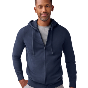 Custom Men's Full <b>Zip</b> <b>Hooded</b> Sweatshirt Cotton Blend Fleece Custom Logo Casual Hoodie OEM ODM Clothing Manufacturer - Product Image 1