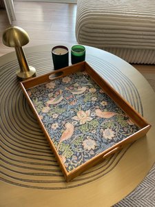 Plateau en bois William Morris avec poignées, plateau de service, cadeau pour elle, plateau à thé, plateau décoratif, cadeau de pendaison de crémaillère - Product Image 5