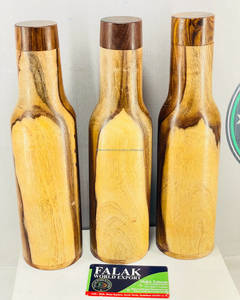 Bouteille d'eau 100% en bois pur, écologique, faite à la main, sensible à la température, étanche, isolation thermique 24h, santé ayurvédique - Product Image 6