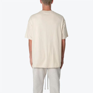 Custom <b>Logo</b> Blank Solid Polyester/Cotton Knitted Oversized Athletic T-Shirt Lightweight Breathable Quick Dry Sportswear for Men - Product Image 3