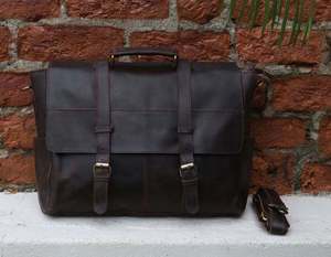 Personalized Waterproof High Quality Vintage Genuine Leather <b>Laptop</b> <b>Sleeve</b> Bag Business Handbag Messenger Shoulder Daily Use - Product Image 2