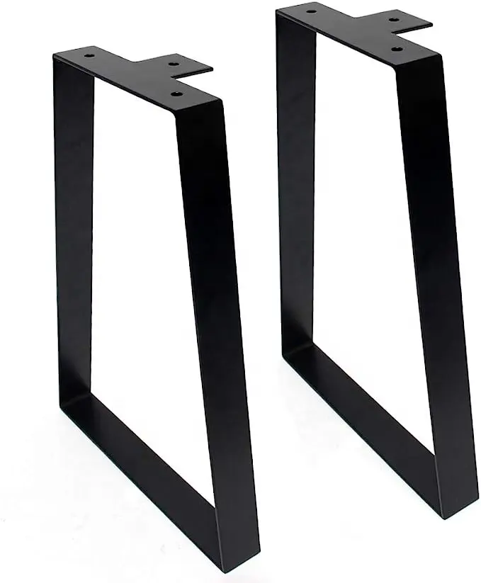 Pata de mesa de metal trapezoidal Pata de mueble de repuesto Juego de 2 piezas adecuado para mesa de centro DIY Sofá de escritorio moderno y otros pesados I