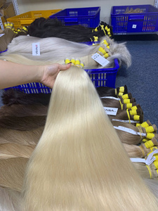 Extensions de cheveux humains vierges en vrac vietnamiens NASA HAIR, super double drawn, couleur blond naturel 613ASH, 30 pouces - Product Image 4
