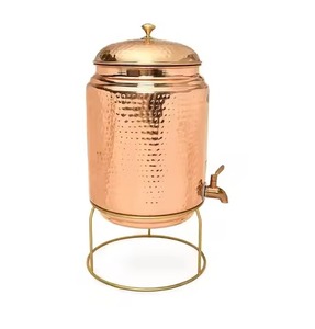 High Quality Copper Water <b>Dispenser</b> Large Capacity Water Holder with Tap Ideal for Home Kitchen Office Restaurant Setup - Product Image 6