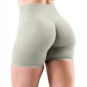Shorts de yoga sans couture taille haute pour le sport et le fitness, en Spandex/Modal 220g – Vente chaude - Product Image 6