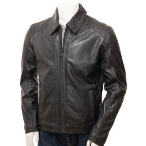 Chaqueta de Hombre Personalizada de Cuero Genuino y Lona, Estilo Urbano, Invierno, Impermeable, Resistente al Viento, Transpirable, de Alta Calidad - Product Image 1