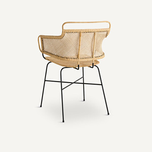 Silla de Ratán Tejido para Exteriores, Venta al por Mayor, con Estructura de Hierro, Silla de Jardín para Patio con Cojín Impermeable - Product Image 5
