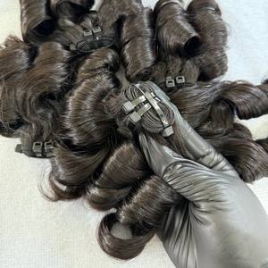 CDYHAIRVN Paquets de cheveux humains vietnamiens Ruban pré-collé Boucles bouclées rebondissantes Pas cher Trame de boucles rebondissantes - Product Image 5