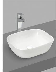 Luxury Square Table Top Ceramic Prizer Wash Basin Glossy White Counter Mounted Bathroom Vessel <b>Sink</b> Sleek Lavatory Washing Bowl - Product Image 5