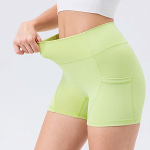 Wholesale Custom Logo Ladies Compression Gym Workout Yoga Shorts Comfortable Quick Dry Butt Lift Running Shorts For Women - Product Image 3