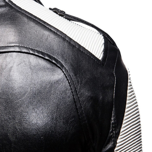 Men's Genuine Leather Riding <b>Jacket</b> Outdoor Waterproof Zip Front Winter Casual Protective Outerwear OEM Manufacturer Logo - Product Image 5
