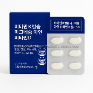 Calcio Magnesio Zinc D3 K2 Tabletas 30 Recuentos Fuerza ósea Suplemento OEM Corea - Product Image 1