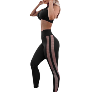 Hot Sale Custom Logo Seamless Workout Fitness <b>Leggings</b> Gym Bra Set Breathable Solid <b>Pattern</b> Plus Size Yoga Wear for Women - Product Image 1