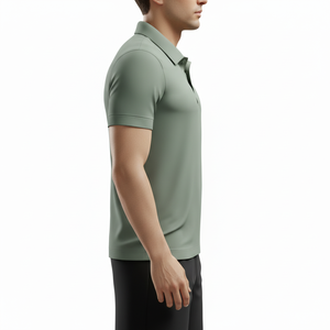 Camiseta Personalizada de Talla Grande, de Alta Calidad, con Logotipo Tejido en la Parte Delantera, Holgada, Informal, Transpirable, de Secado Rápido, Ajustada, para Hombre, para Golf - Product Image 3