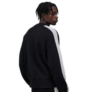 Chaqueta Deportiva de Punto con Franja Lateral Negra, Cierre de Cremallera, Estilo Urbano, Puños Acanalados, Tejido Suave, Unisex, Ajuste Cómodo, Premium, Uso Diario - Product Image 5