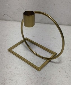 Handmade <b>Glass</b> Stand Customized Print Golden Metal <b>Candlestick</b> Holder for Home Decoration Elegant Metal Lanterns Candle Jars - Product Image 2