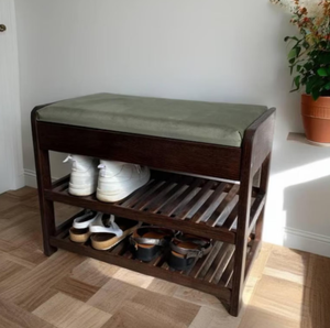 Meuble à chaussures en bois massif, design moderne, finition personnalisée, accessoires de meubles pour la maison, vente chaude - Product Image 4